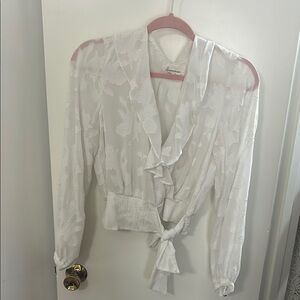 Elegant White Floral Blouse